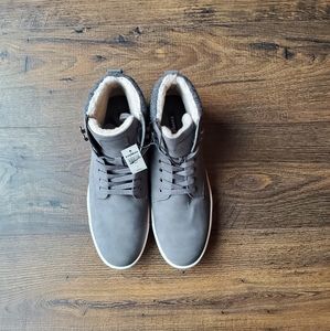 Express Gray High-Top Sneaker